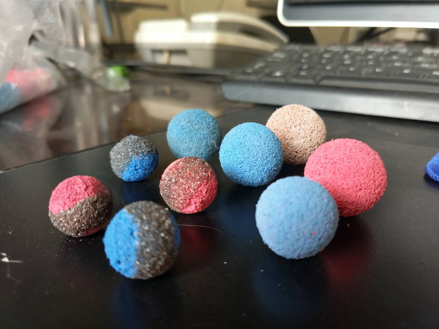 海绵胶球/剥皮胶球-金刚砂胶球